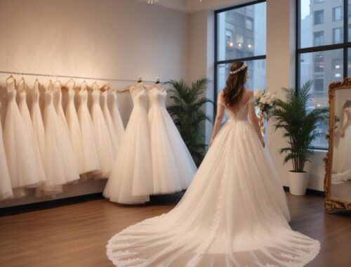 Свадебный салон в центральной части города представляет ассортимент свадебных нарядов и сопутствующих услуг