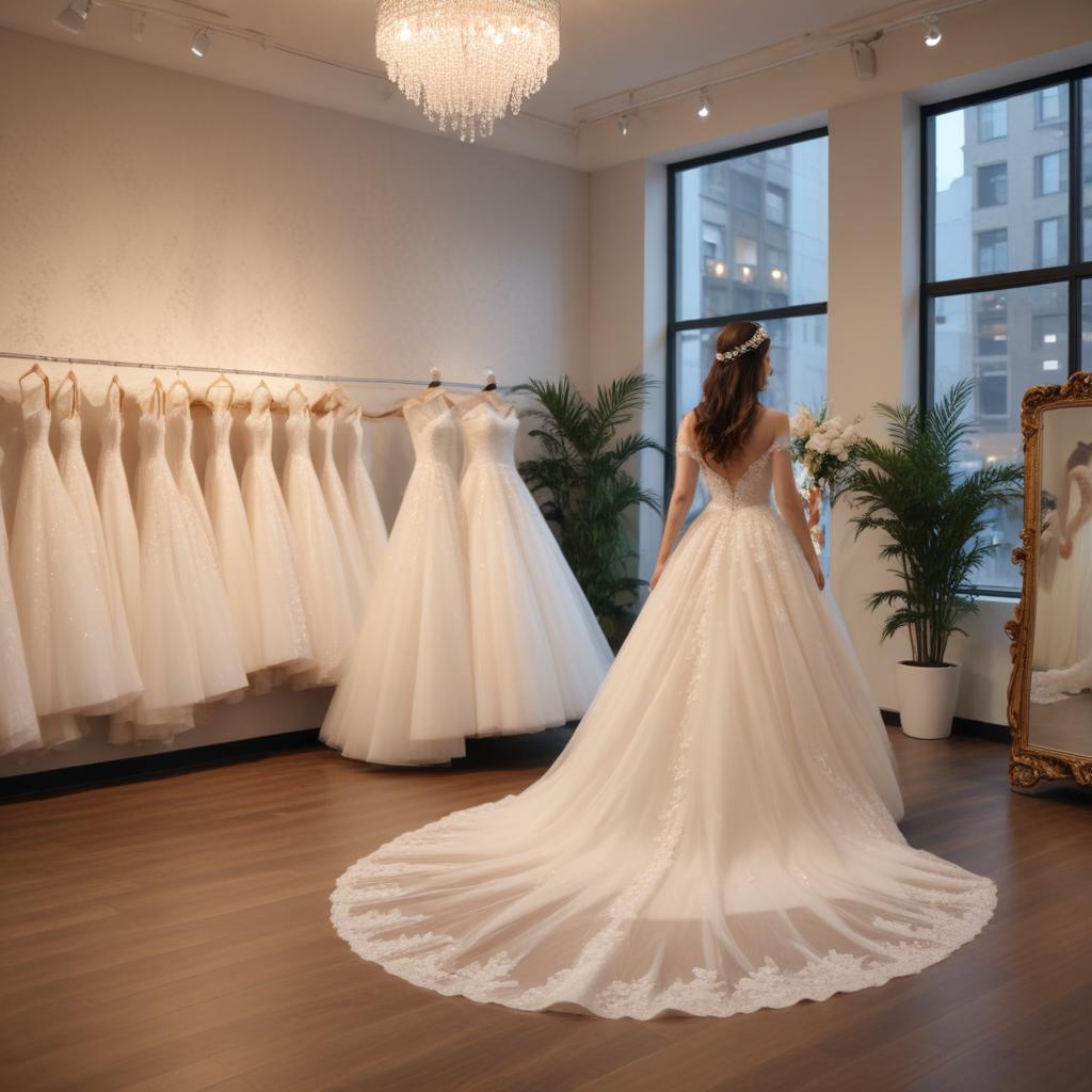Свадебный салон в центральной части города представляет ассортимент свадебных нарядов и сопутствующих услуг